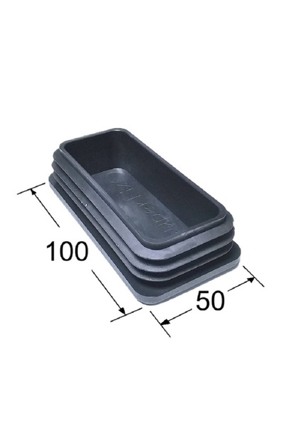 Capac Plastic Pentru Teava Rectangulara 100x50mm - 10buc/punga