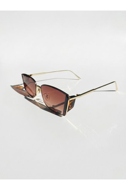 Yazze Design Leopard Brown Rectangular Women's Sunglasses