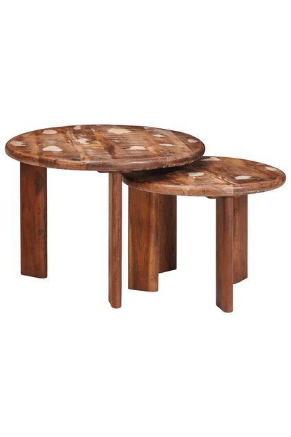 Mese de Cafea Nesting 2 pcs Multicolour Lemn recuperat solid