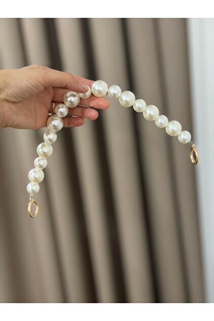 Bag Accessory 40 cm with Pearls Bag Handles, Bag Handles with Pearls, Chain with Pearls