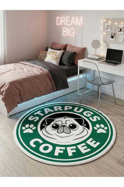 Non-Slip Sole Asymmetric Pattern Machine Made Washable Young Girl's Room Rug 100X100