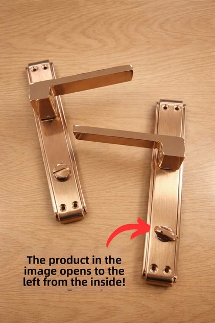 Opening Inwards to the Left Luxury Anka Mirrored Albi̇fi̇ri̇n Gold (Bathroom-Wc) Door Handle Aluminum / Steel