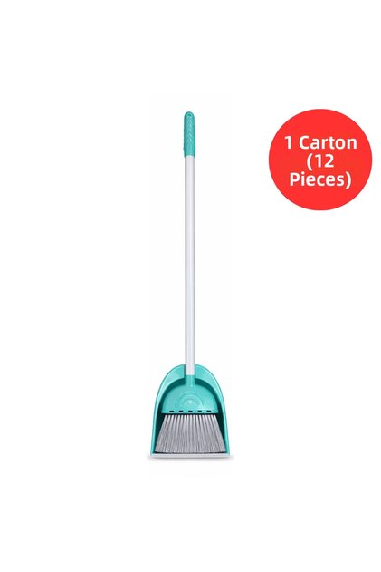Broom and Dustpan Set with Container X 12 Pieces | Uzun Strappy Cleaning Vacuum Cleaner | Dense Bristle Brush