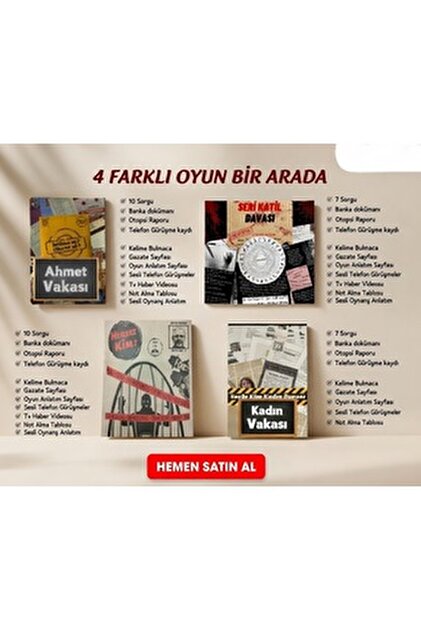 Genel Markalar Dedektif Vaka Çözme Oyunu Miras Cinayeti Vakası