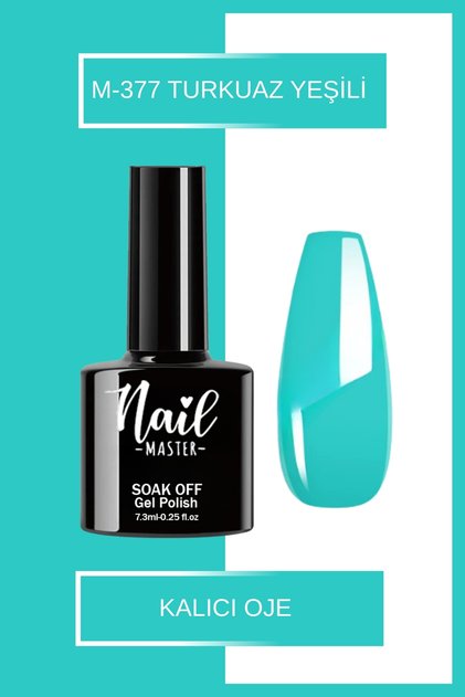 M377 Kalıcı Oje 7,3ml Turkuaz Yeşili