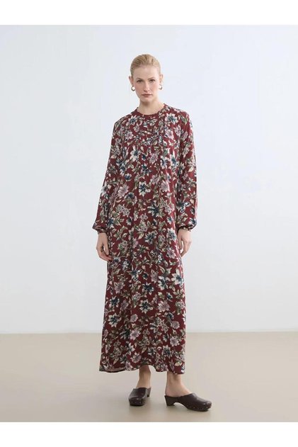 Hakim Collar Patterned Dress (S6)