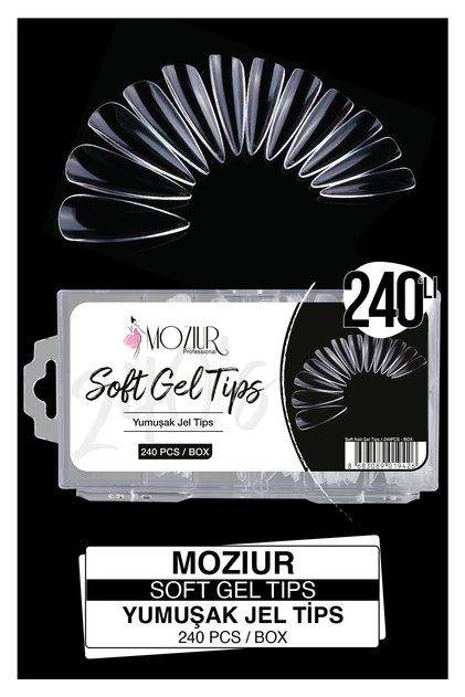 Protez Tırnak Yeni Nesil Kapsül Soft Jel Tips 240'lı (Badem)