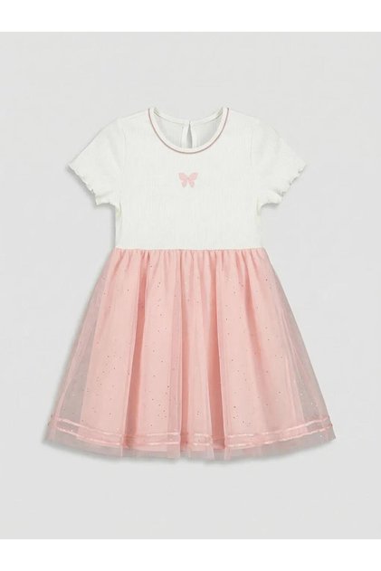 Crew Neck Girls' Tutu Dress (S6)