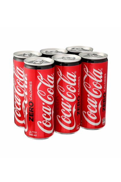Zero Calories Crisp Sugar-Free Lemon Lime Dark Cola Soda Cans (6 x 245ml)