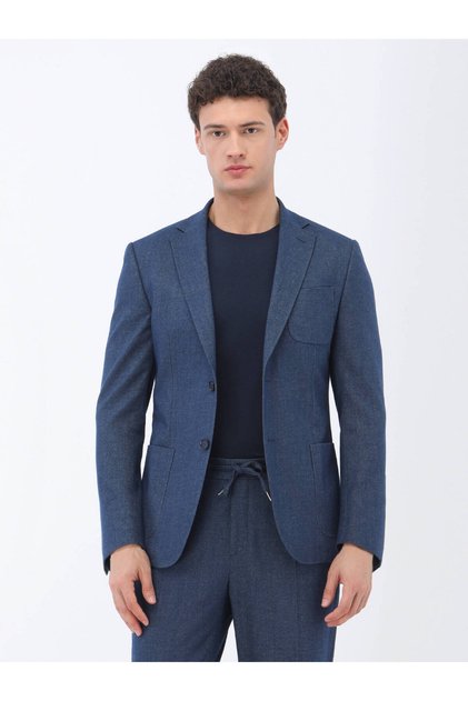 Indigo Modern Fit Straight Suit