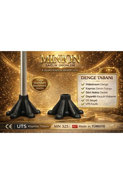 Mınıon Baston Lastiği Kaymaz Vakumlu ( Sadece Siyah 1 Adet )
