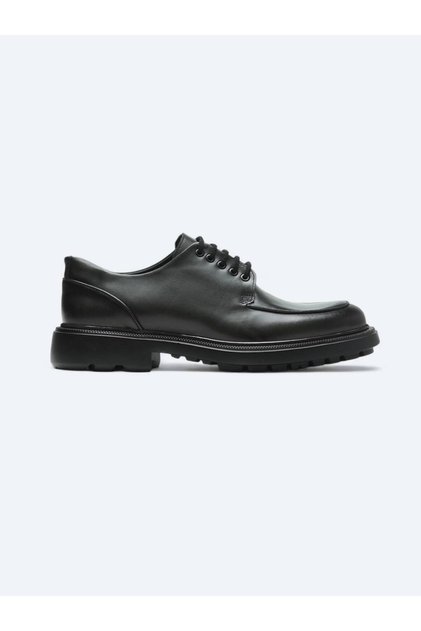 Haki Deri Smart Casual Ayakkabı