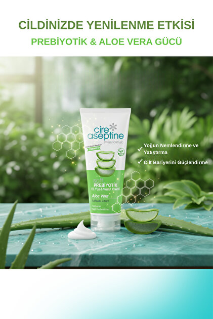 Cire Aseptine Soft Aloe Vera Prebiyotik Nemlendirici Bakım Kremi