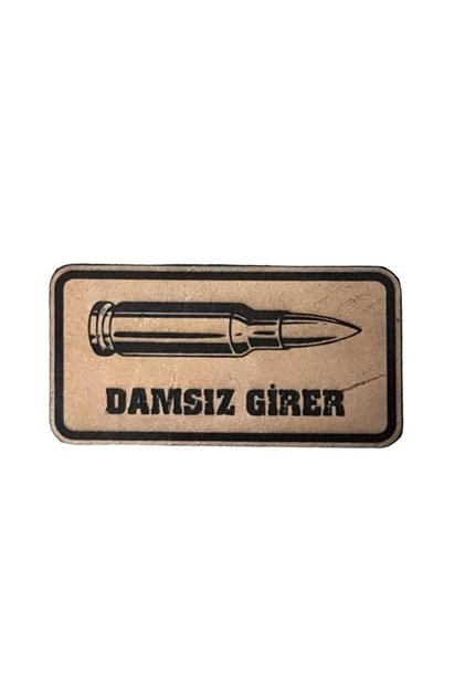 DAMSIZ GİRER - Deri PEÇ - Arma - Askeri Patch