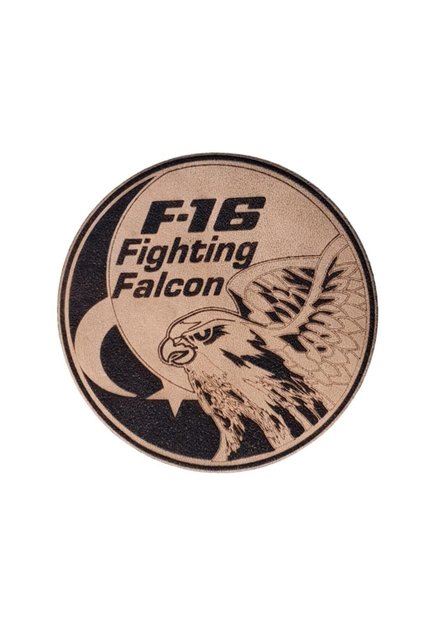 F16 Fighting Falcon Leather Peç - Arma - Military Patch