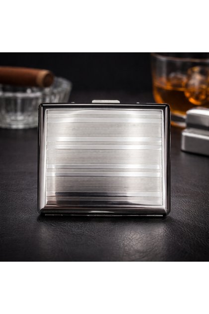 Metal Sigara Tabakası 16’lı 9x9x2 cm Gümüş İşlemeli Çelik Kasa Özel Tütün Aksesuar Şık Hediyelik