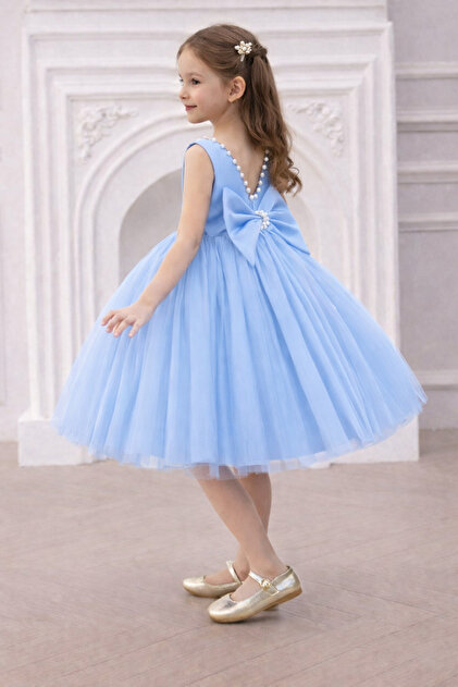 nsmkidslife Girl's Collar Pearl Dress Our Violet Model Birthday Graduation Reading Day Evening Dress- Trendyol nsmkidslife Girl's Collar Pearl Dress Our Violet Model Birthday Graduation Reading Day Evening Dress- Trendyol