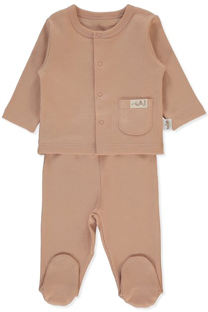 Organic Reported Interlock Pajama Set with Booties, 2 Pieces (Organic Be Nature) Tiles