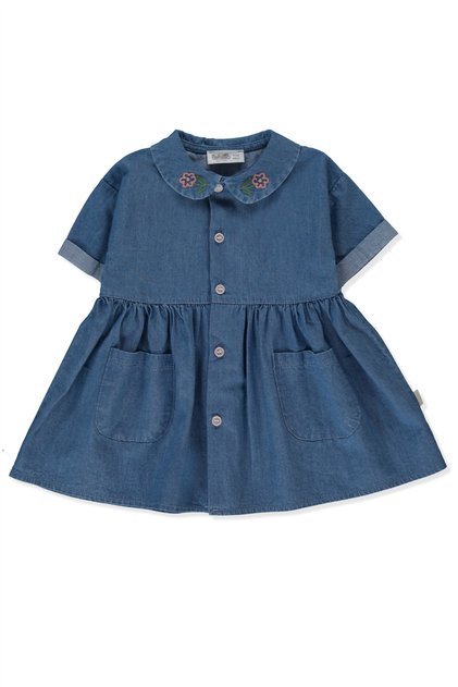 TENCEL ELBİSE (FLOWER GIRL) MAVİ