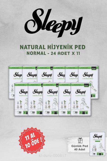 BUY 11 GET 10 Sleepy Natural Ultra Normal Sanitary Pads 24 Pieces and 40 Daily Pads