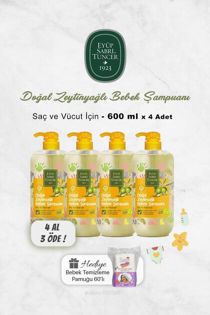Buy 4 Pay 3 Baby Shampoo 600 Ml, Baby Cotton Gift