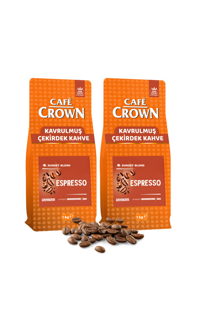 Cafe Crown Çekirdek Kahve 2x1kg (Medium Roast, Sunset Blend