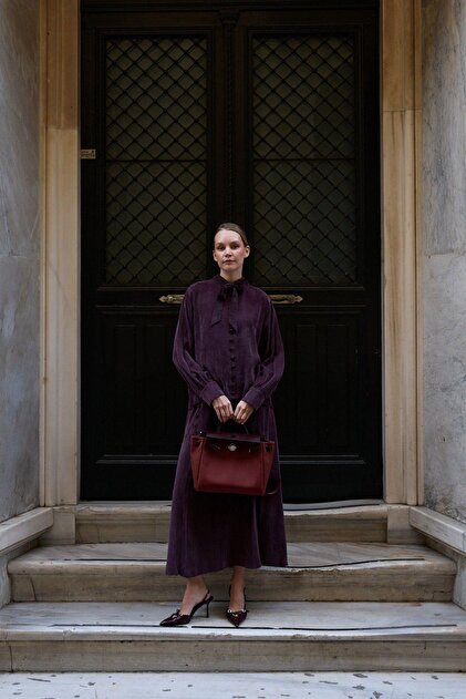 Jamila Britli Buttoned Skirt Suit Mürdüm