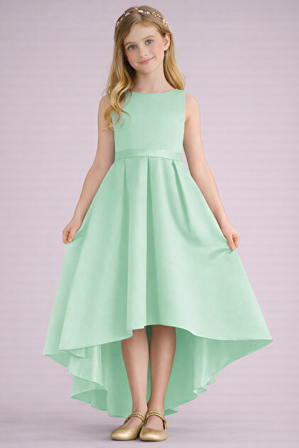 green emerald velvet dress Twist Asymmetrical Chiffon Bridesmaid Dress