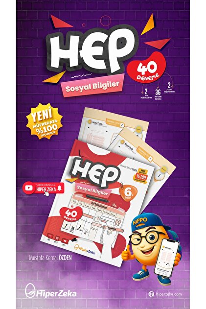 Hiper Zeka 2026 6. Sınıf Haftalık Hep Sosyal Bilgiler 40 Deneme