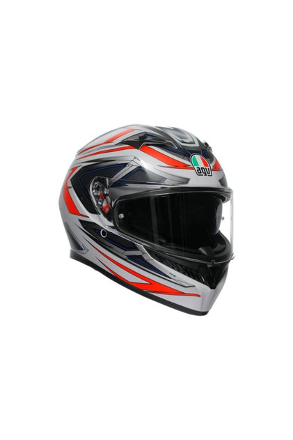 K3 E2206 Space Matt White Red Fluo Kapalı Kask