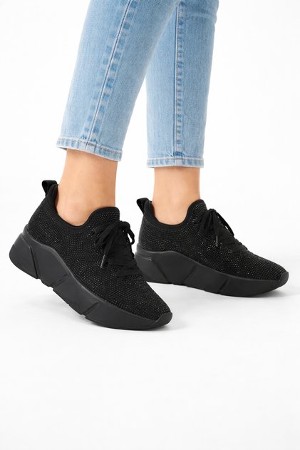 Noag black stretch women's sports shoes