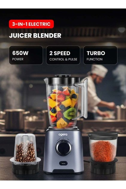OG5105BR 3-in-1 Electric Juicer Blender 650W