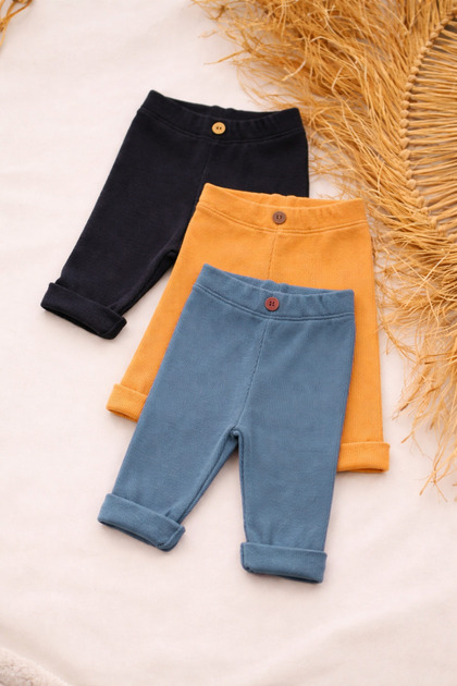 Baby Boy and Child Tights Set of 3 Cotton Flexible Daily Underwear
