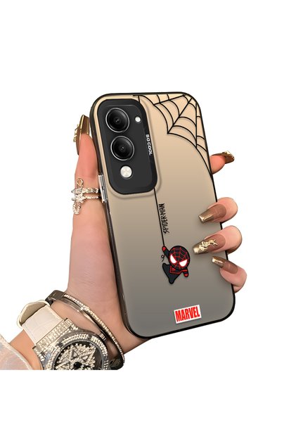 Vivo Y29S Compatible Hard Acrylic Back Silicone Edge Lens Protection Case Spiderman