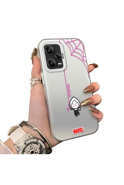 Redmi Note 12 Pro 5g Compatible Hard Acrylic Back Silicone Edge Lens Protection Case Spiderman