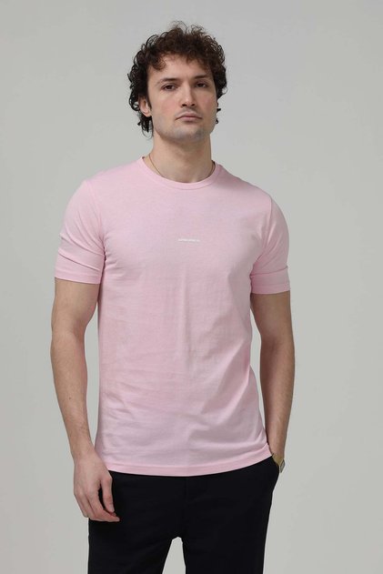 Men's Crew Neck John Borners Printed 100% Cotton Pack T-Shirts Pink - 26Y 2020-1