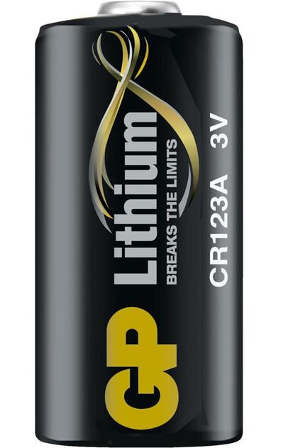 CR123A 3V Lityum Tekli Paket Pil (GPCR123A-U1) Fotoğraf Makinesi Pili