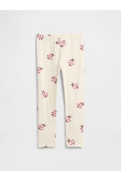 Kız Bebek Kırık Beyaz Pull-On Stretch Jersey Tayt