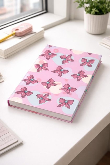Desenli Sert Kapak Defter