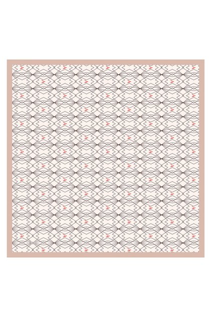 Salmon 90X90 Silk Twill Scarf