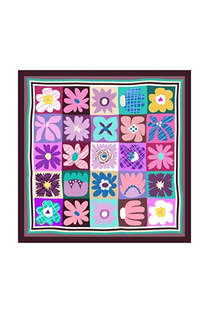 Floral Print Twill Scarf