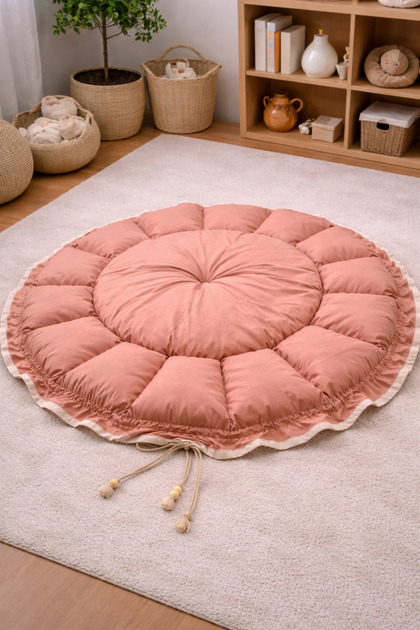 Çift taraflı, Yuvarlak Babynest Bebek Oyun Yatağı, Bebek Oyun Minderi 150x150
