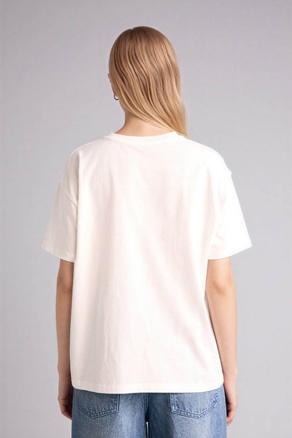 100% Cotton Oversized Printed T-Shirt G9624Ax26Sm