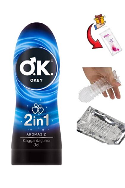 Okey 2in1 Aromasız Kayganlaştırıcılı Masaj Jel 200 ml x 1 ad+