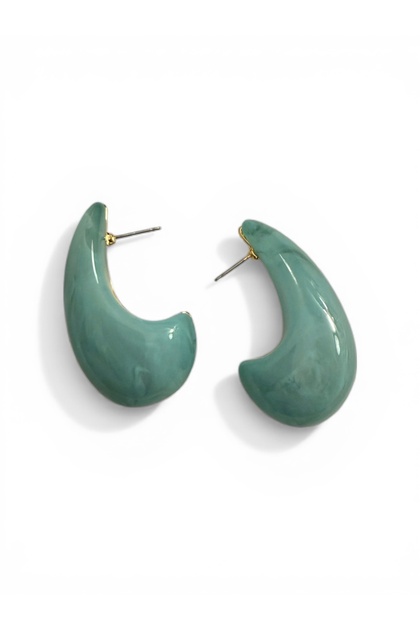 Damla Model Double Colored Earrings
