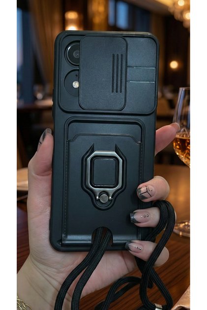 Phone Case with Neck Strap and Ring Stand Compatible for Vivo Y35