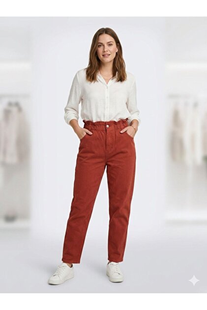 Pantaloni Reepi Jeans model boyfriend din țesătură elastică de calitate