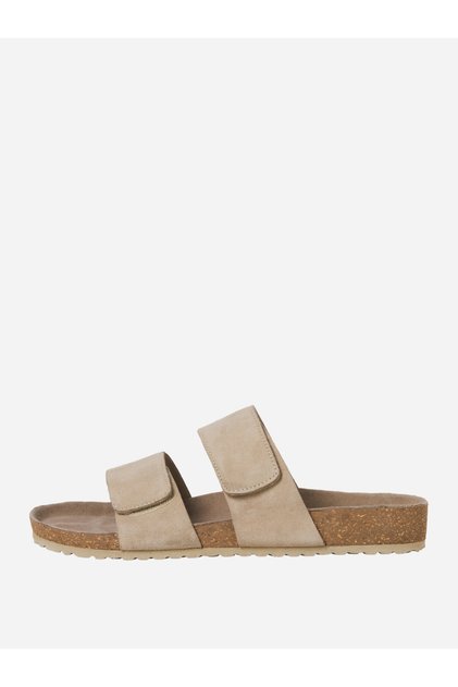 Suede Double Strap Sandals