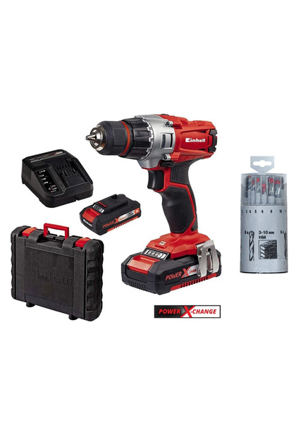 TE-CD 18/2 Li Kit (2x1,5 Ah) Akülü Vidalama Darbesiz + Matkap Ucu Seti 18 Parça