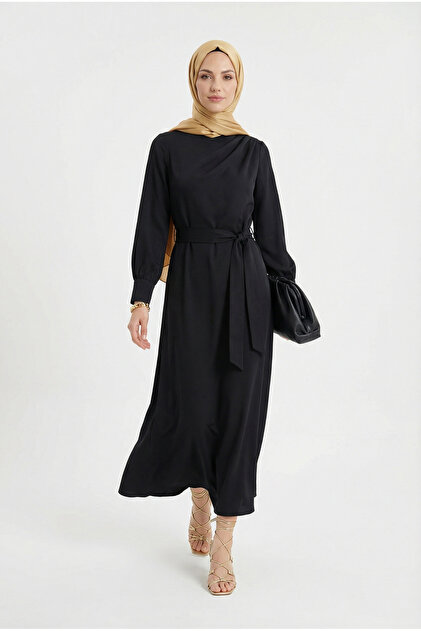 AMERI ASKEW SLIT KNIT ブラック Ameri（アメリ）の「LADY CROCHET KNIT DRESS（ワンピース）」 - WEAR